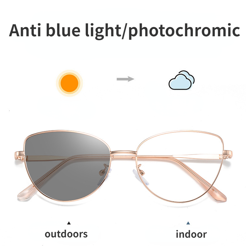 Gaming Glasses Blue - Lunettes photochromiques œil de chat, monture