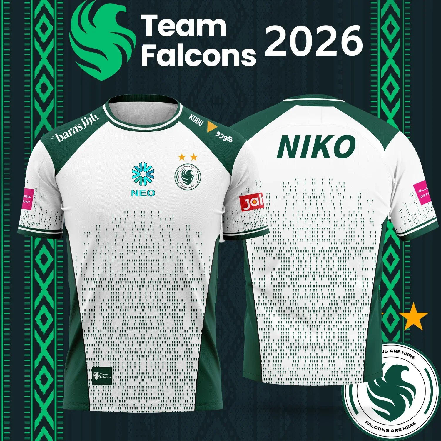 Esports Gaming Sleeve - Nouveau Maillot d'Équipe d'Esports Falcons 2026