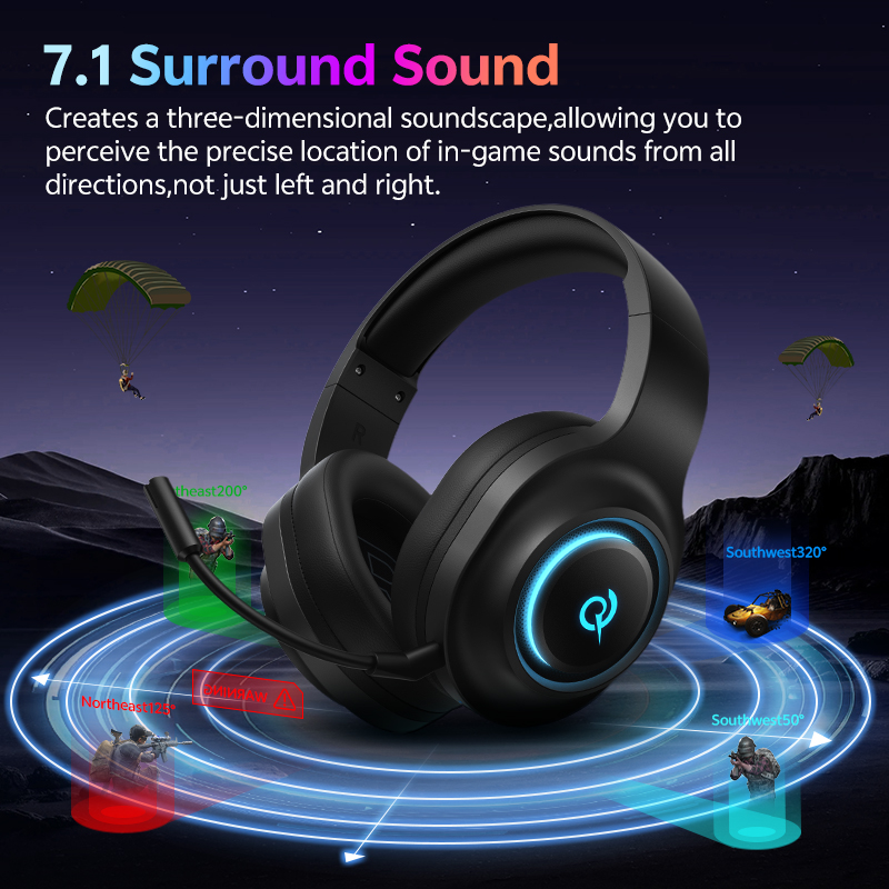 Casque de jeu QCY Heroad V200  - Gaming Headset 7.1 avis et prix
