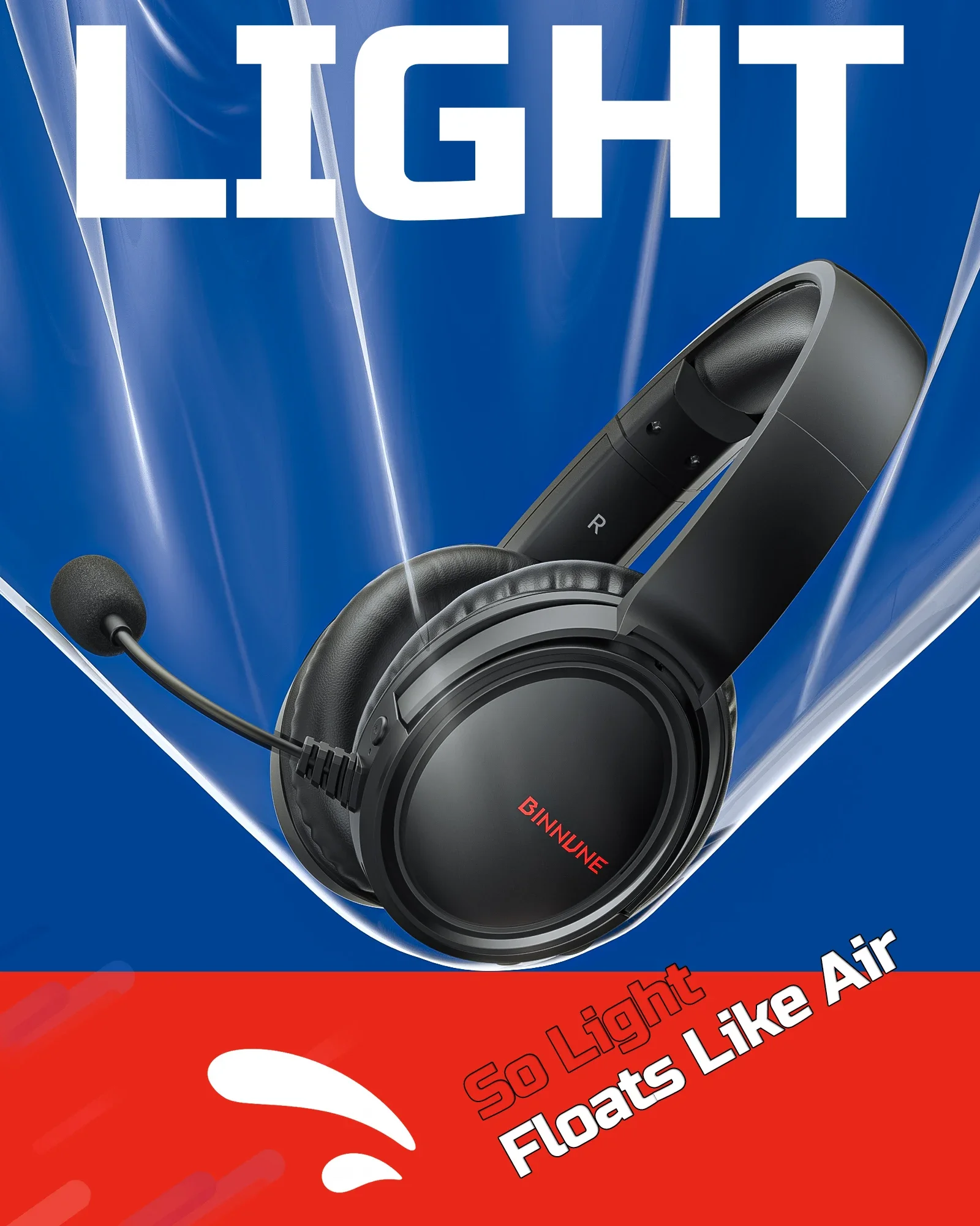 BINNUNE BW02 casque de jeu san - Gaming Headset 7.1 avis et prix